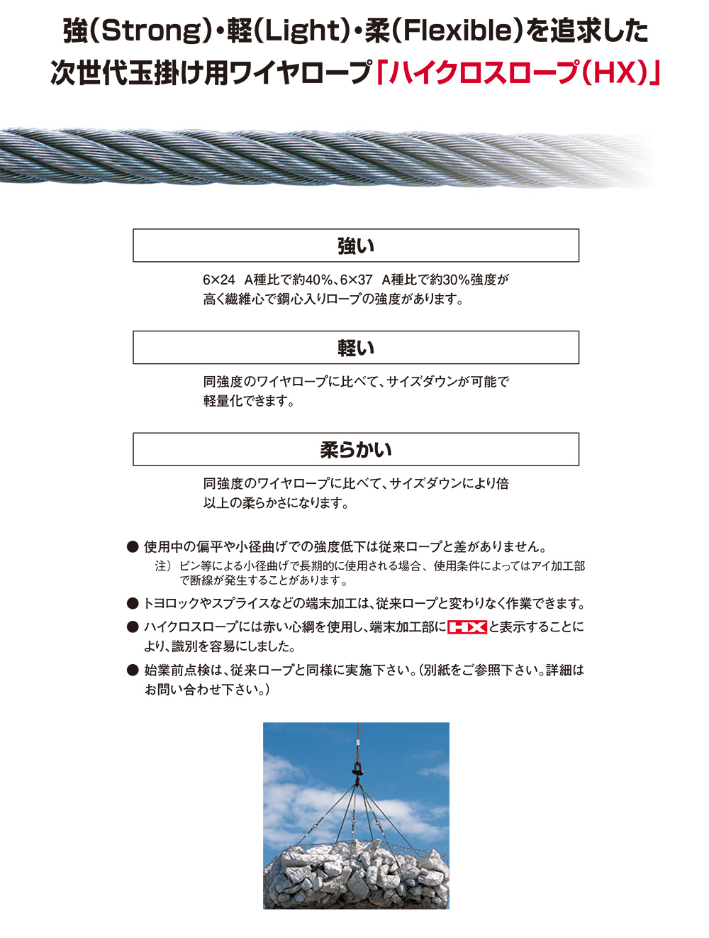 日本最級 編み込みワイヤー JISメッキ G O 34mm 11分 x7.5m 玉掛けワイヤーロープ 10本組 フレミッシュ 玉掛ワイヤー 