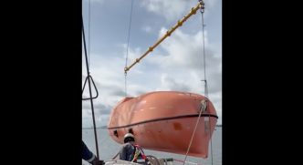modulift モジュリフト 中村工業 モジュラー式 吊り天秤 マレーシア 救命ボート 荷重試験