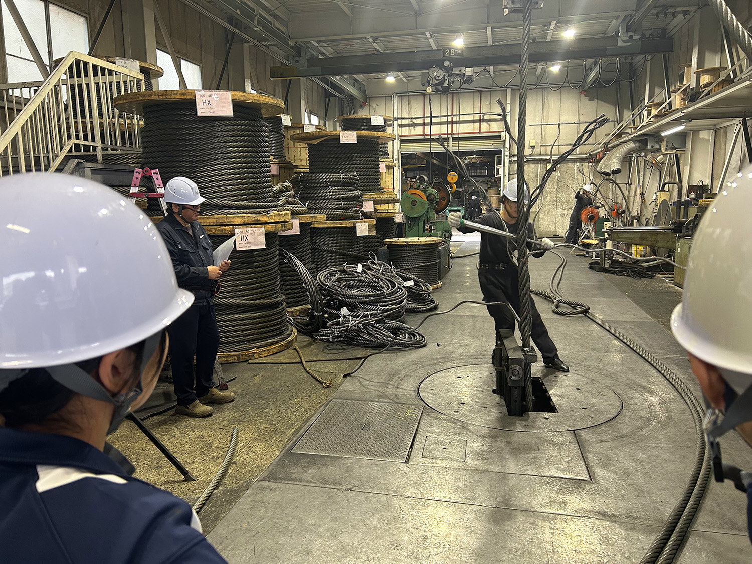 中村工業株式会社 ワイヤロープ 吊り具 スリング 重量物吊り上げ製品 工場見学 中学生